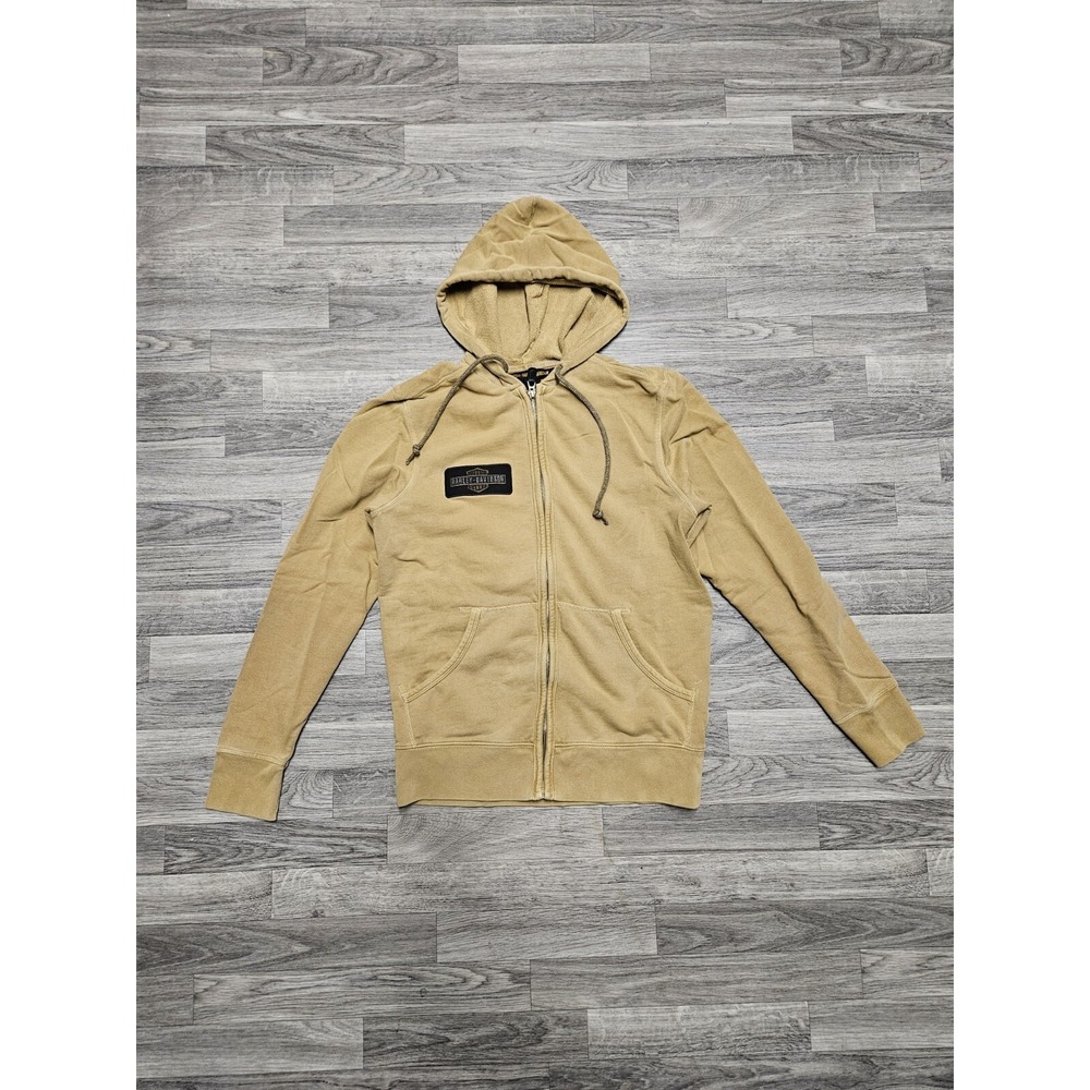 Harley Davidson Full Zip Brown Hoodie Sweatshirt Women's Med Motorcycle Eagle